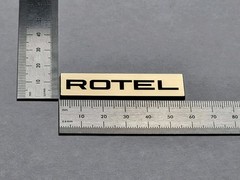 Rotel Turntable Reciever Equipment Badge Logo Emblem Premium Gold With Adhesive