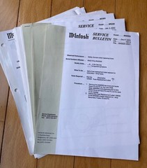 28 McIntosh service bulletins from early 2000’s incl MA6500 MC602 C2200 MCD205