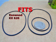 LOT OF 3 BELT KIT FITS KENWOOD CASSETTE PLAYER MODEL KX-620 KX620 (3 PCS) NEW
