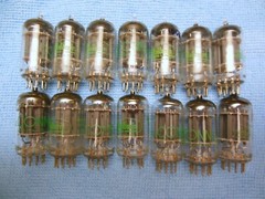 Pair (2) 1960s Sylvania Baldwin 12AU7A TV-7 Tested as NOS, Platinum Matched