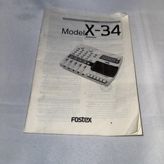 Fostex Model X-34 Multitracker Owner’s Manual ONLY