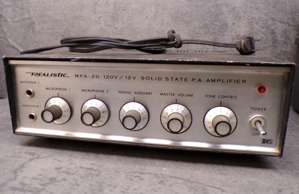 Realistic MPA-20 Radio Shack Solid State PA Amplifier UNTESTED
