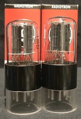 RCA 6SN7 GTB TUBE 1962 TOUGH DOGS 2 HOLE BLACK LADDER PLATES MATCHING SET