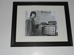 Framed Brian Wilson (Beach Boys) McIntosh MC240 Tube Amplifier Print 14″x17″