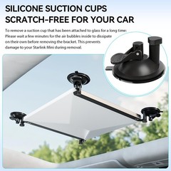 Starlink Mini Suction Cup Mount, Vehicle Sunroof and Glass Surfaces – Secure Sat