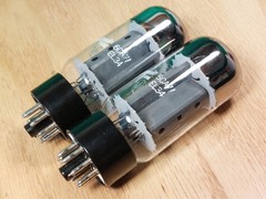 Closely Matched Pair of GE 6CA7 EL34 NOS NIB Vacuum Tubes #2