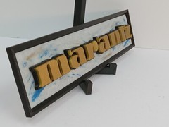 Marantz Sign Gold & Black Lettering on Hand Painted ‘Marble’ background STUNNING