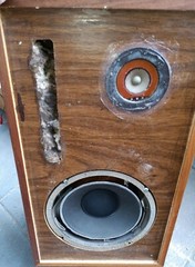 2 PC SET Ohm Model D Elctrodynanic Vintage Speakers Ohm Walsh WALNUT FINISH READ