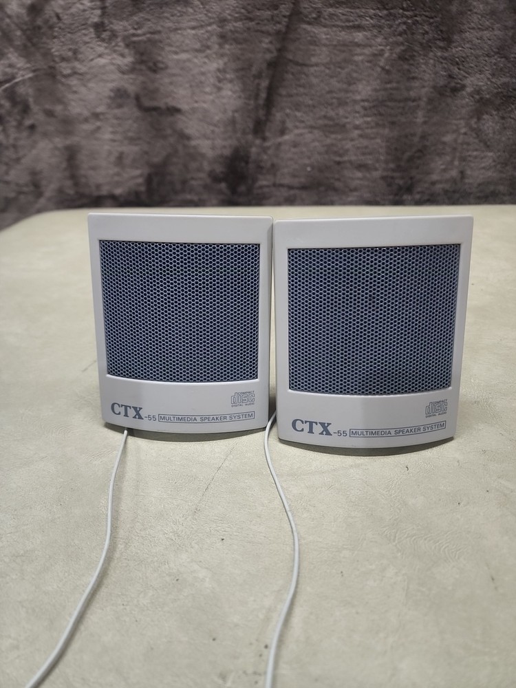 Vintage CTX-55 Multimedia Speaker System Compact Disc Digital Audio Rare
