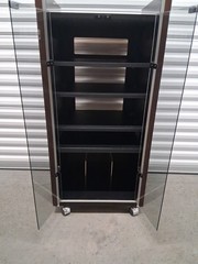 Vintage Denon Stereo Cabinet Rack Stand Audio Equipment 5 Tier Record Holder