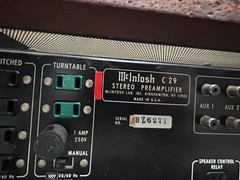 McIntosh C29 Stereo Preamplifier w/ Wood Case Vintage Audio Tested
