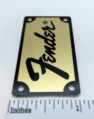 Fender Amp or Case Logo Badge Custom Made Metal with Screws