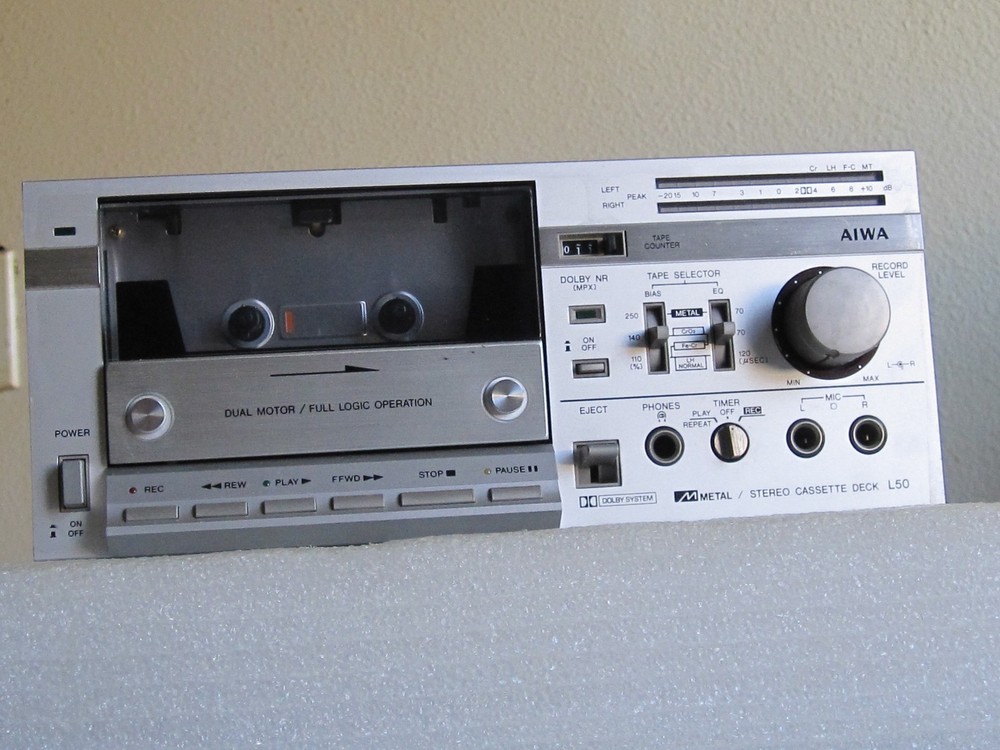 Aiwa SL-50 Mini Cassette Deck-RARE-needs Repair -Not WORKING