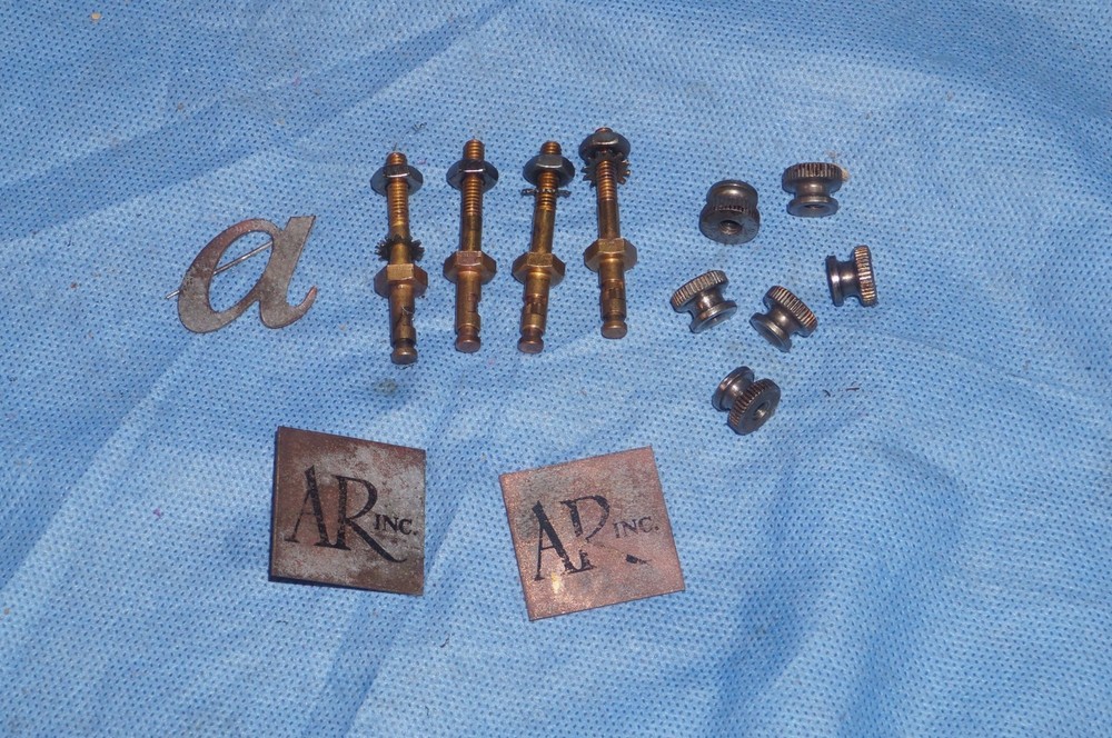 Acoustic Research AR-2A Tweeter Terminal Posts, Nuts And Speaker Grill Emblem