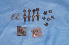 Acoustic Research AR-2A Tweeter Terminal Posts, Nuts And Speaker Grill Emblem