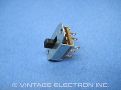 NOS HAFLER 3PDT Miniature Slide Switch (P500 Amplifier): P/N SWH-136/SZ117 (USA)