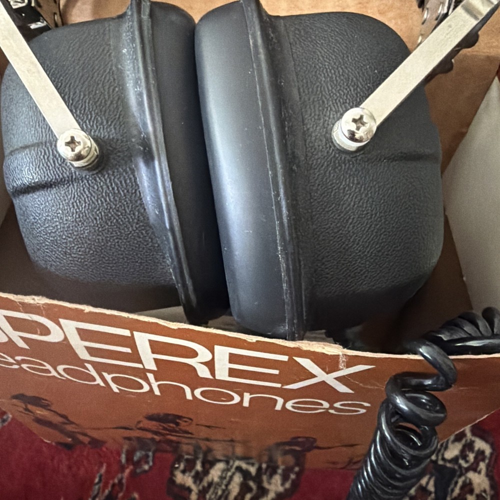 Vintage SUPEREX Professional SST Stereo Headphones Stereophones With Box