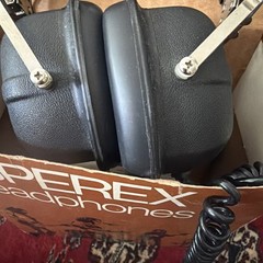 Vintage SUPEREX Professional SST Stereo Headphones Stereophones With Box