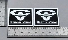 Cerwin Vega CV D3/ D Series Speaker Badge Logo Emblem Premium Silver W/ Adhesive