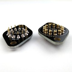 1X IN14 IN-14 Gold Plated Tube Socket Nixie Colck Tube Base Tube Fixer Assembled