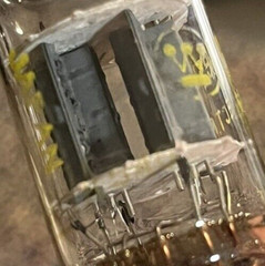 (1 PAIR) 12AU7A/ECC82 WESTINGHOUSE JAPAN, TOP O, GREY, SEAMED, ETCHED CODES.