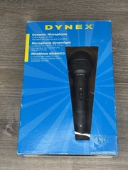 Vintage DYNEX Dynamic Microphone 10 foot cord detachable Mic Phone Jack Included