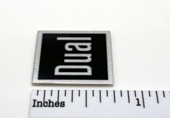 Dual Turntable Badge Logo For Dust Cover or Plinth Custom Made Aluminum