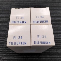 Telefunken EL34 6CA7 Vacuum Tubes Matched Quad Set of 4 with Box