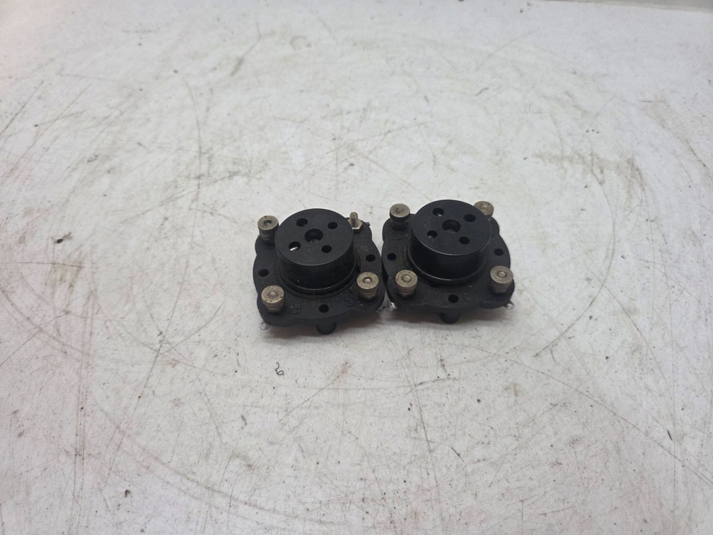 Lot of 3 antique 4 pin battery set tube sockets 1920s