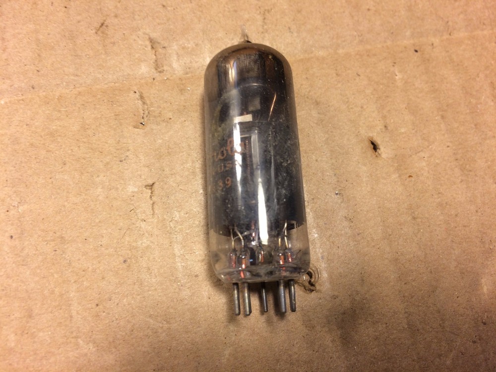 Vintage Sylvania 12BY7 Tube 1956 tested good Smoked Glass