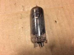 Vintage Sylvania 12BY7 Tube 1956 tested good Smoked Glass