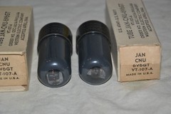 1944 Strong Matched Pair NOS NIB National Union VT107A JAN CNU 6V6GT Tubes