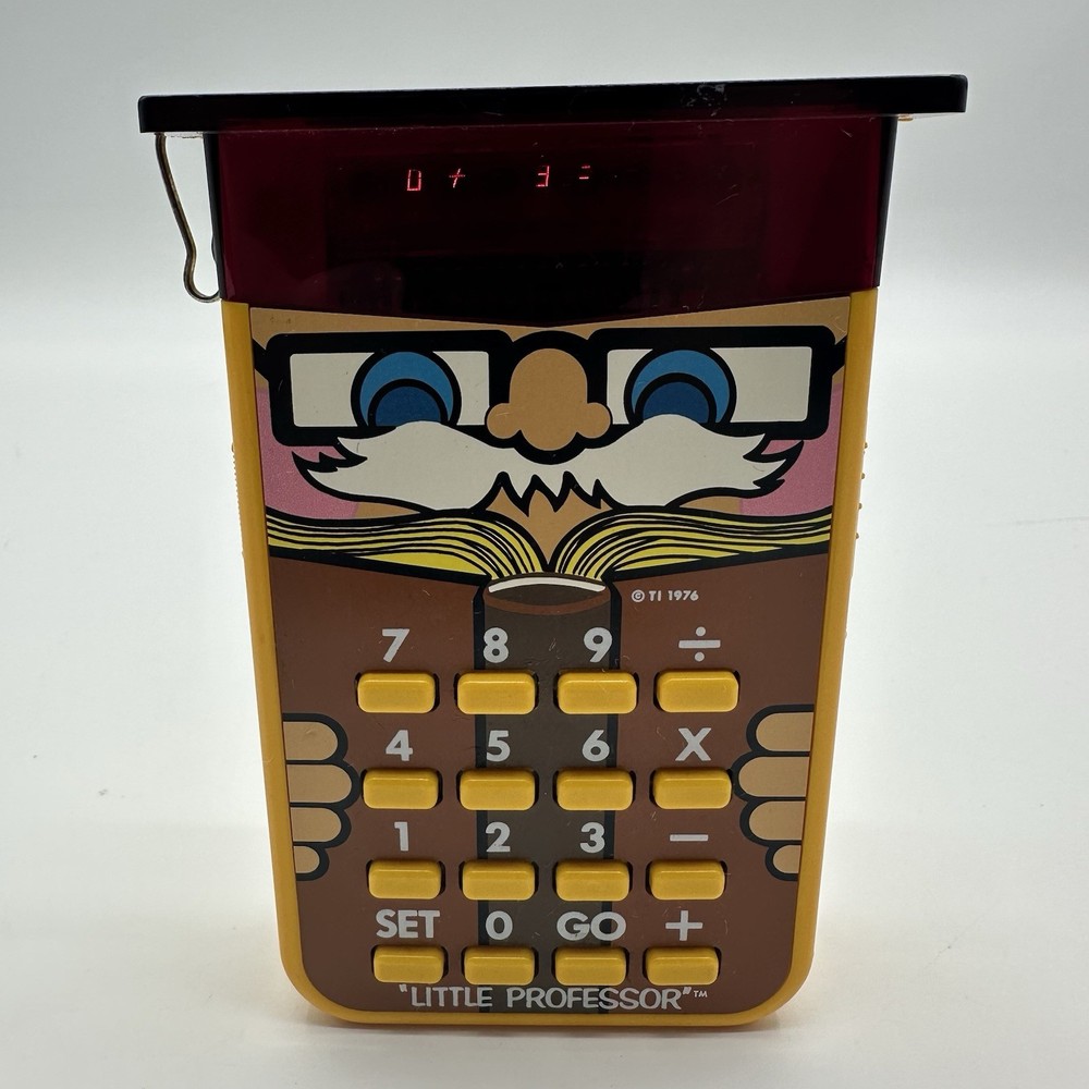 Vtg 1976 Texas Instruments Little Professor Electronic Math Calculator Game Toy