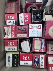 Box Lot of 50+ Large TV / AUDIO / GUITAR / AMPLIFIER / HAM / RADIO Tubes RCA GE