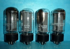 4 General Electric 5U4GB/5AS4A Rectifier Tubes Hanging Halo Getters Tested