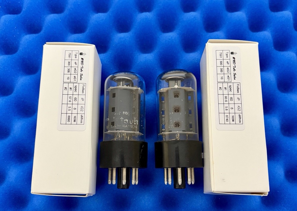 TWO McIntosh 7591A Tubes / Amplitrex Tested /Strong Plate Current/Close Gm Match