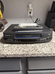 Panasonic PV-8455S 4 Head VHS Video Cassette Recorder VCR W/ Remote WORKING