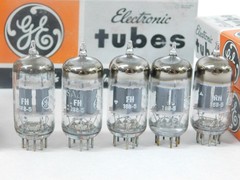 GE 5-Star 5751 Vintage Gray Plate Round Getter NOS Tube Sleeve (nicely matched)