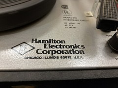 Hamilton Electronics Corp. Vintage Record Player Model 910 Working Condition