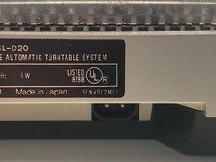 Technics SL-D20 Direct Drive Fully Automatic Turntable Record Player ~ Works!