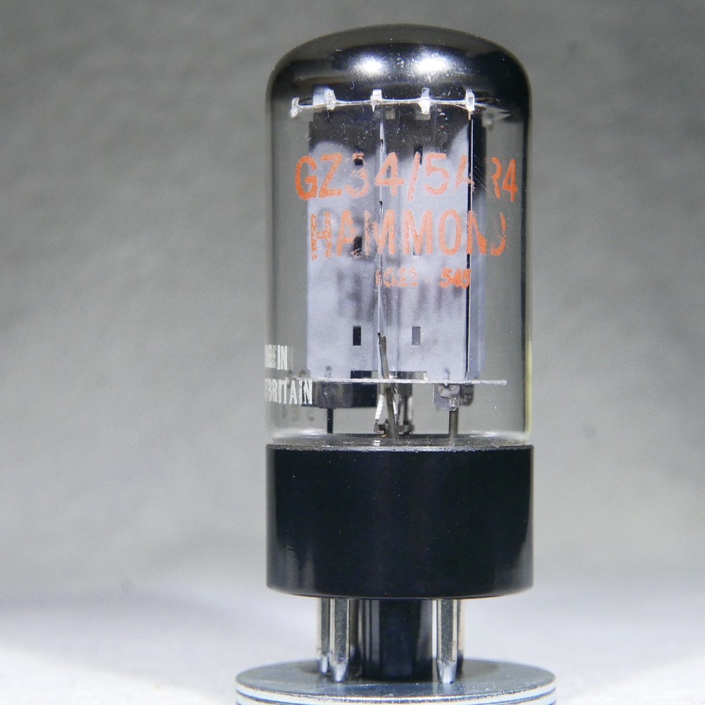 Mullard (HAMMOND Label) GZ34/5AR4 OO-Getter Rectifier UK f32 B5E4 4 Notch Strong