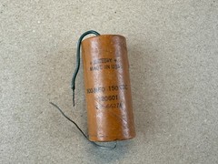 Vintage 1966 Mallory Paper Capacitor 100 uf 150v Axial Cap