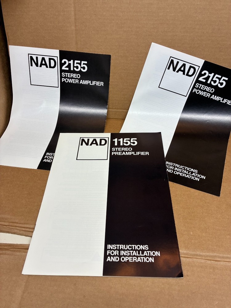 NAD Model 1155 Preamp / Preamplifier Service Manual *Original* 3 total