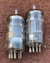Pair (2) 1959 Amperex La Radiotechnique Chartres France 6BL8 ECF80 Preamp Tubes