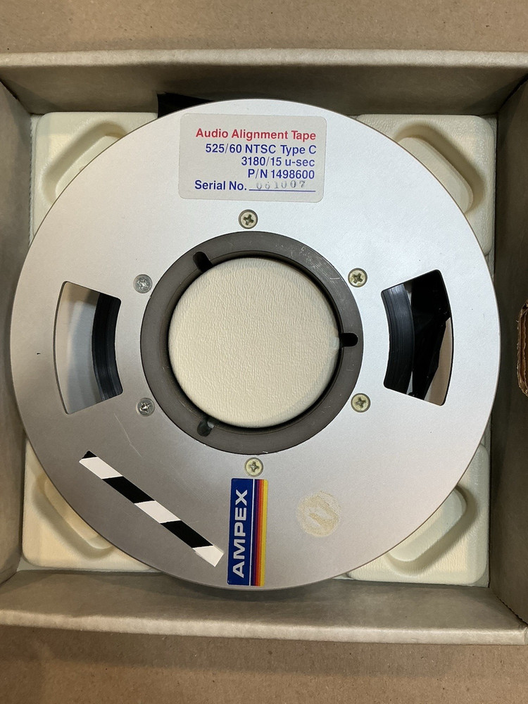 AMPEX TEST TAPE VTR/Audio ALIGNMENT TAPE 525 /60 NTSC TYPE C P/N 1498600-01
