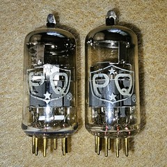 Amperex PQ 6922 O-Getter Gold Pins – Made in USA 1963 – Strong Matched Pair