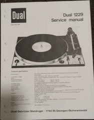 DUAL 1229 Turntable Service Manual Photocopy