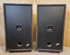 Pair of Vintage Cerwin Vega AT-12 Floor 3-Way Speakers Original Covers Tested