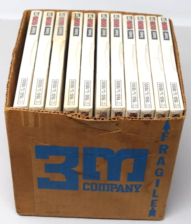 Vintage NOS Lot Scotch Reel To Reel Tapes 1/4 in X 1800 FT Org Box Sealed