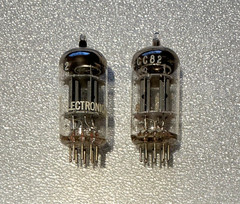 One Amperex Bugle Boy 12AU7/ ECC82. One Labeled Elect. for Medicine.